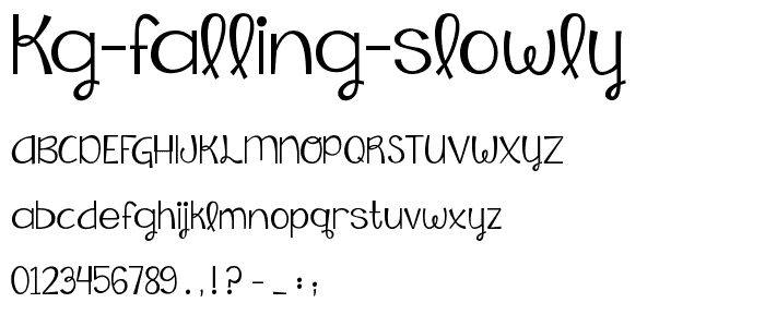 KG Falling Slowly font