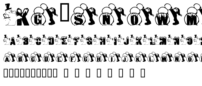 KG SNOWMAN2 font