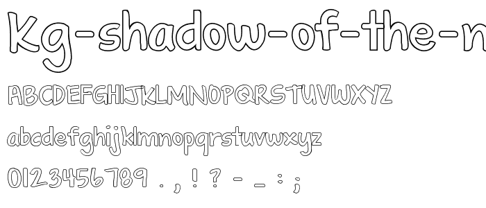 KG Shadow of the Night font
