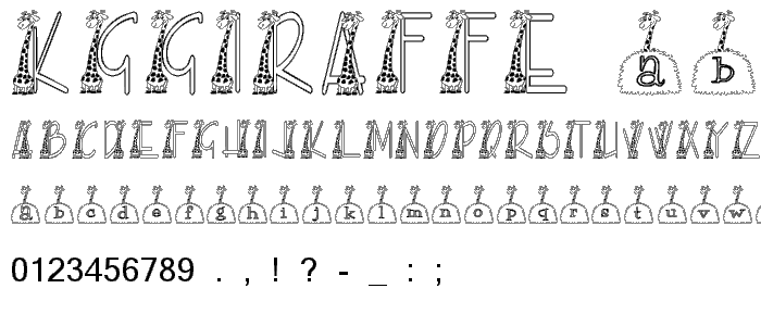 KGGIRAFFE font