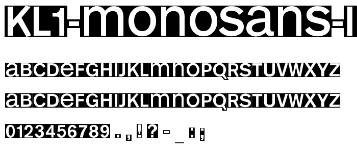KL1 MonoSans Invers font