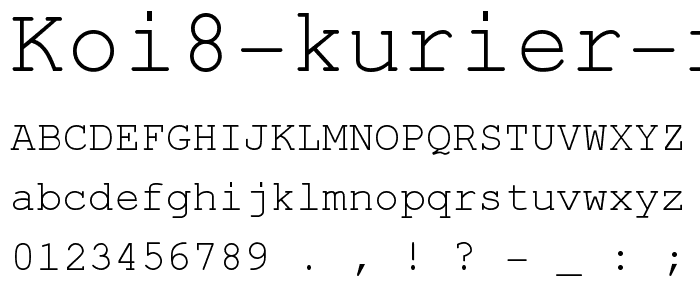 KOI8 Kurier Fixed font