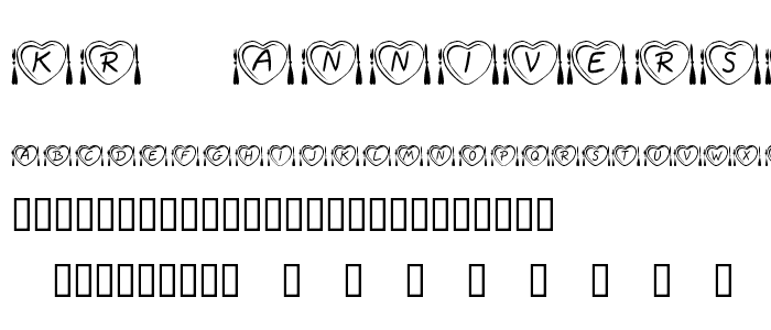 KR Anniversary Dinner font