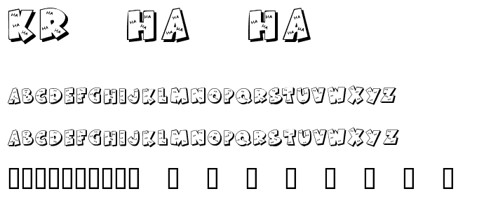 KR Ha Ha font