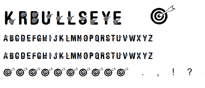 KR Bullseye  font