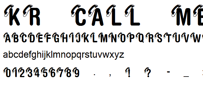 KR Call Me font