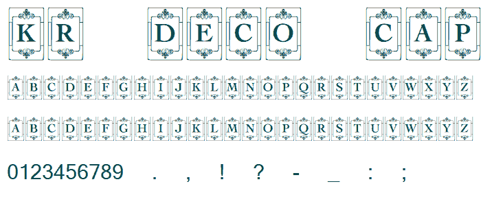 KR Deco Caps One font
