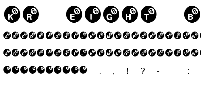 KR Eight Ball font