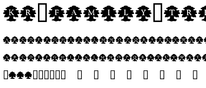 KR Family Tree font