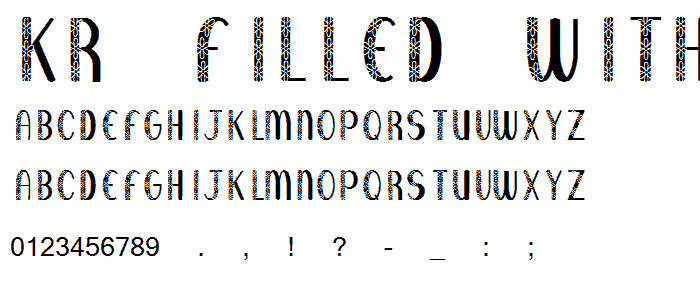 KR Filled With Flowers font