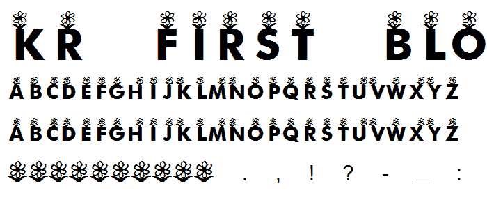 KR First Bloom font