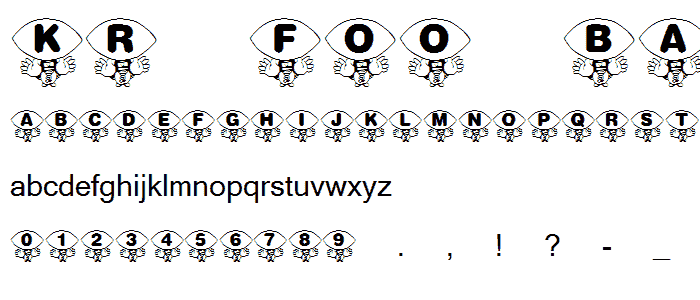 KR Foo ball font