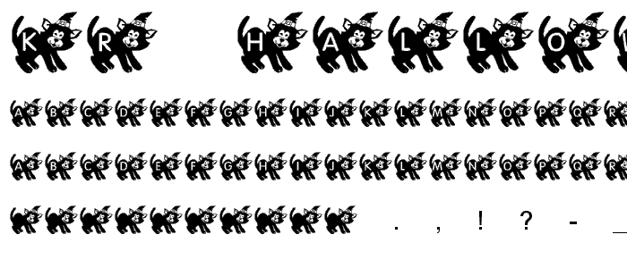 KR Halloween Kitten font