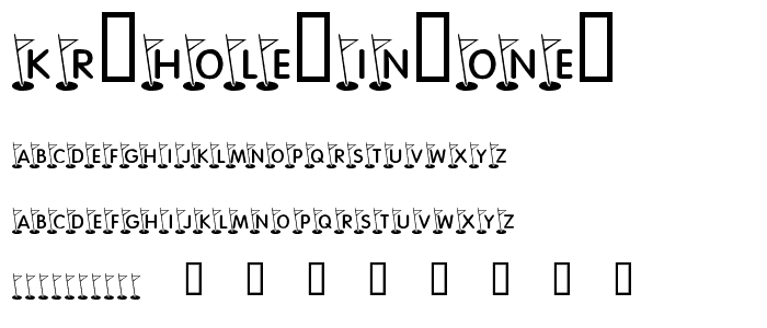 KR Hole In One  font