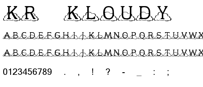 KR Kloudy  font