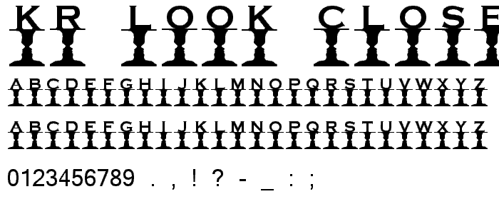 KR Look Closely font