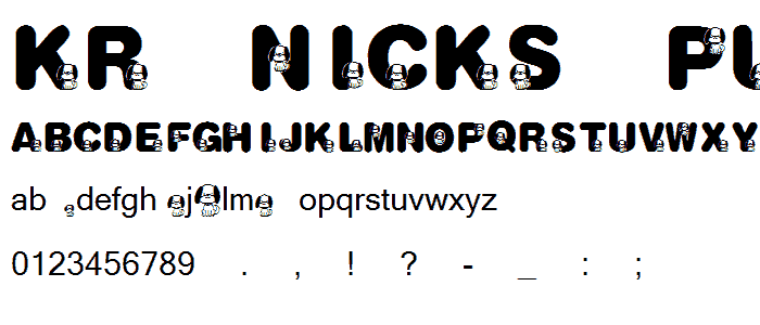 KR Nick s Puppy 1 font