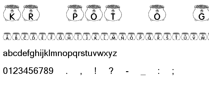 KR Pot O Gold font