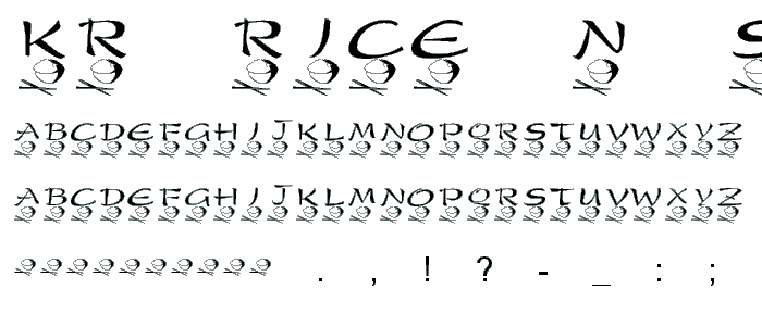 KR Rice N Stix font