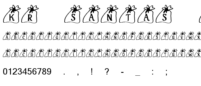 KR Santas Bag font