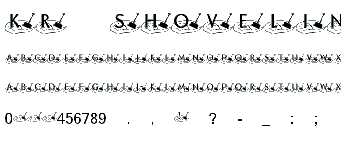 KR Shovelin font
