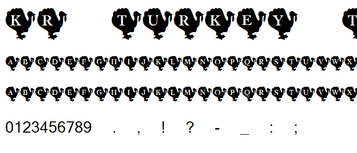 KR Turkey Time font