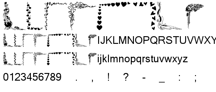 KR Valentine Borders font