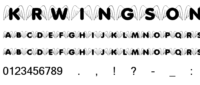 KR Wings On High font