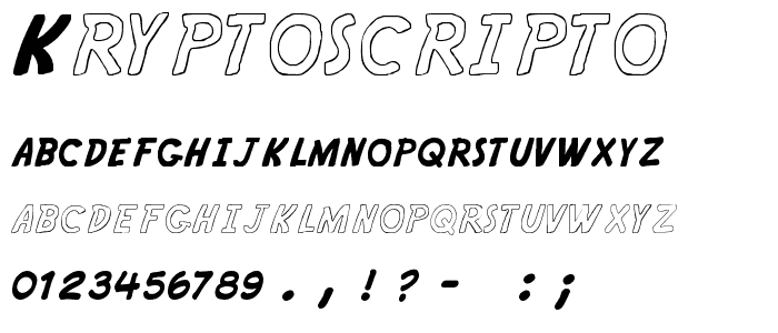 KRYPTOSCRIPTO font