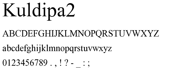 KULDIPA2 font