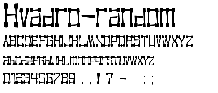 KVADRO RANDOM font
