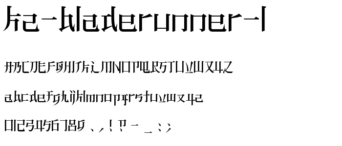 KZ BLADERUNNER 1 font