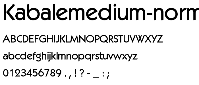 KabaleMedium Normal font