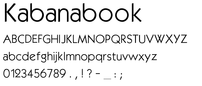 KabanaBook font