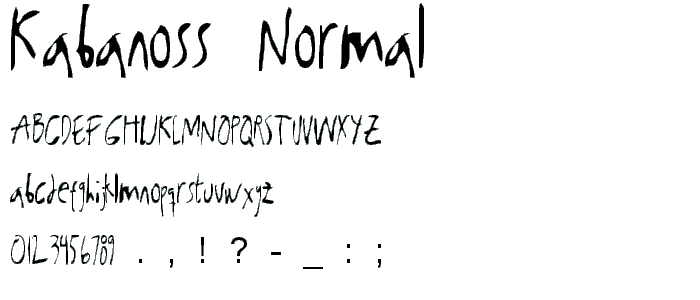 Kabanoss Normal font