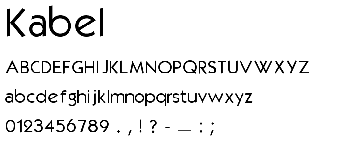 Kabel font