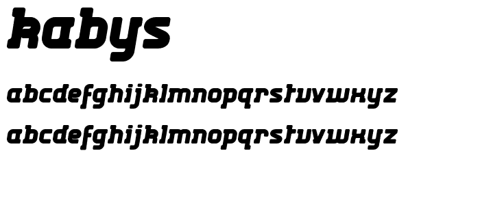 Kabys font