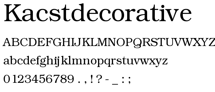 KacstDecorative font