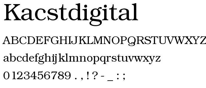 KacstDigital font