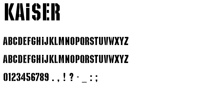 Kaiser font