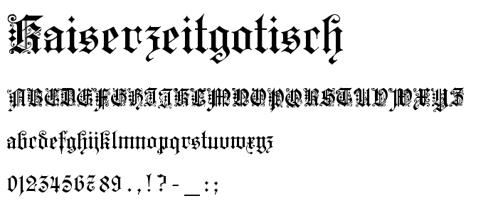 KaiserzeitGotisch font
