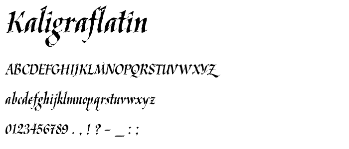 KaligrafLatin font