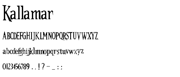 Kallamar font