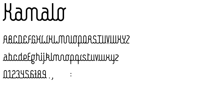 Kamalo font