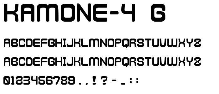 Kamone 4__G font