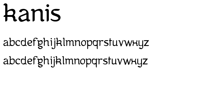 Kanis font