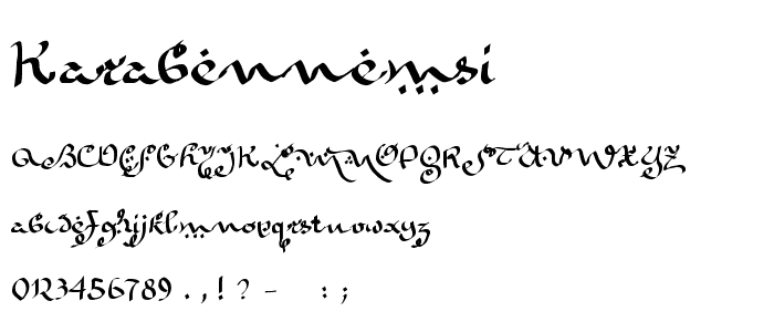 KaraBenNemsi font