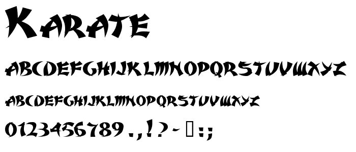 Karate font