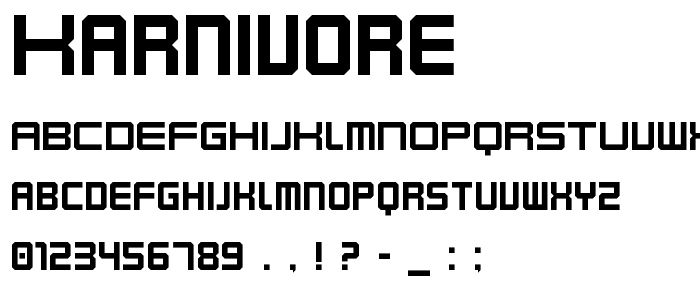 Karnivore font