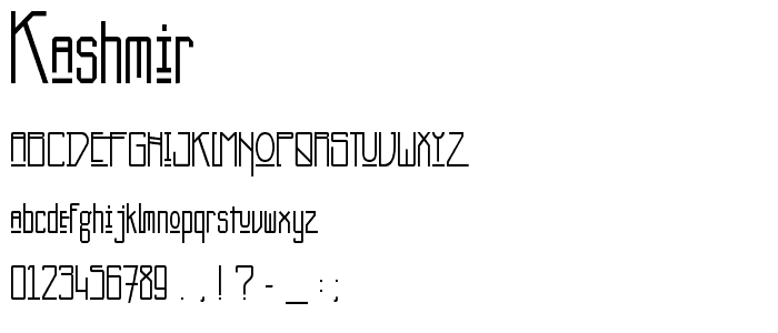 Kashmir font